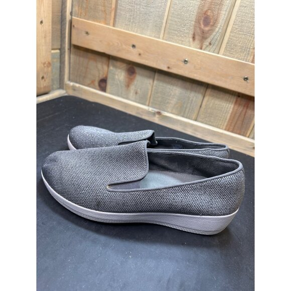 Fitflop Uberknit Slip On Loafers Gray Casual Comfort Shoes - Picture 6 of 7